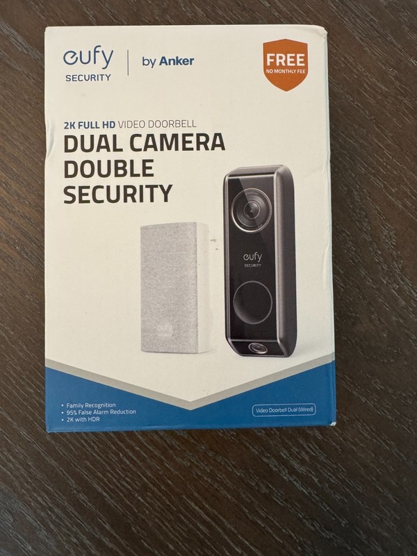 eufy SECURITY by Anker 2K FULL HD VIDEO DOORBELL DUAL CAMERA DOUBLE SECURITY*New