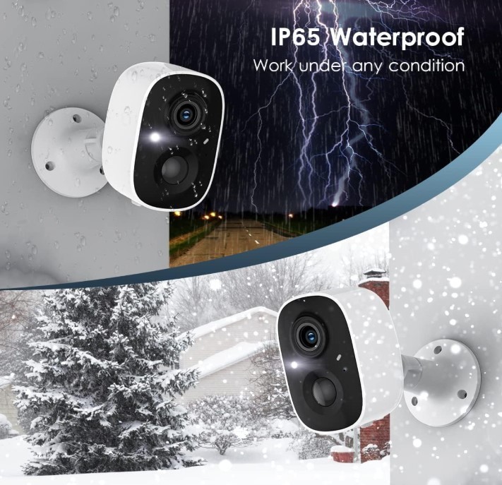 GMK Security Cameras WI-FI Outdoor 4 Pack, 2K, Battery Powered Cameras, w/audio gallery