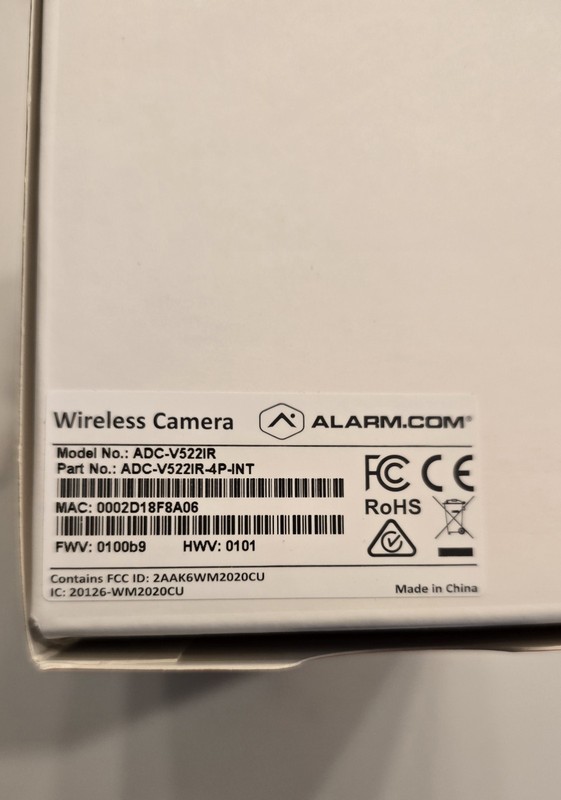 Alarm.com ADC-V522iR Indoor Wi-fi Camera IR night vision new gallery