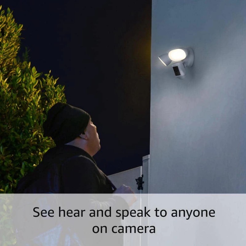 Ring Floodlight Cam Wired Pro with Motion Activated 1080p HD Video Black gallery