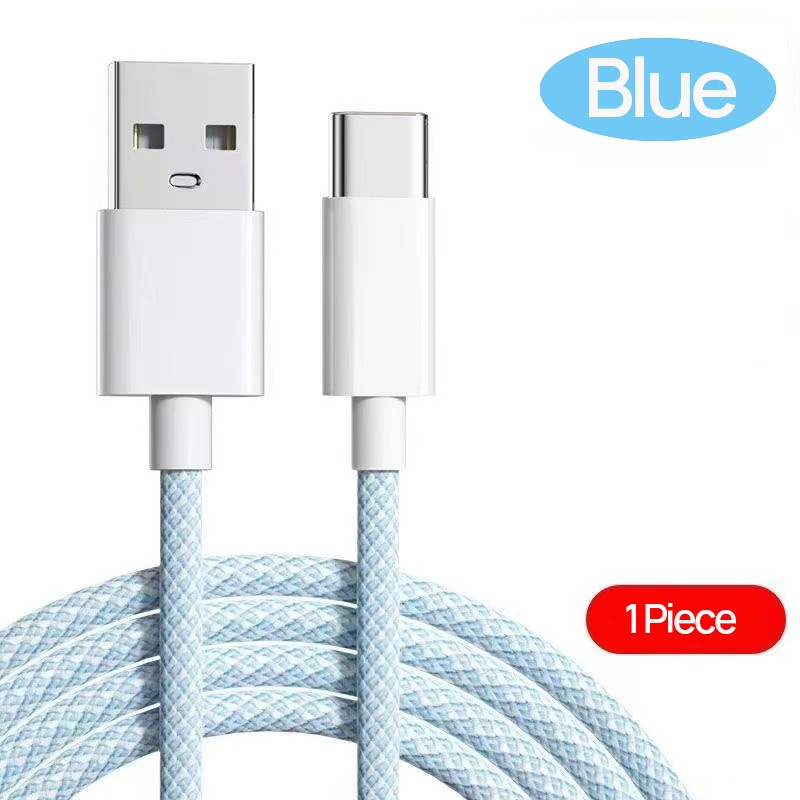 Type C Cable Fast Charge 2A Data 1m 2m USB Charge Cable for Cell Phone Silver gallery