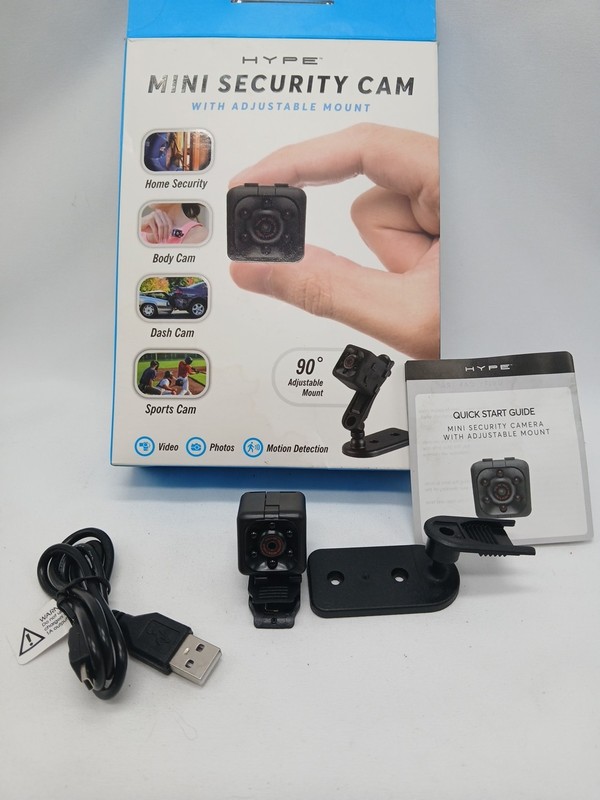 Hype Mini Security Cam with Adjustable Mount Never Used Open Box