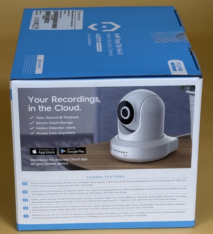 Amcrest IP4M-1041W Indoor Security Camera WiFi 4MP Pan/Tilt PRO HD Series |white gallery