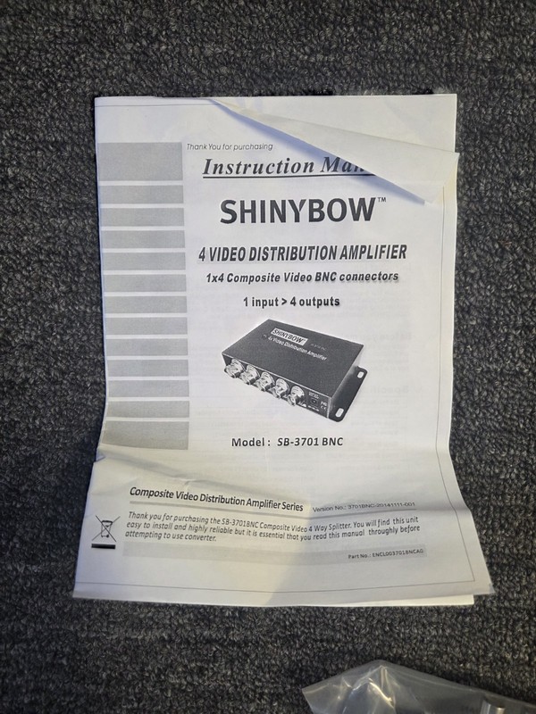 Video Distribution Amplifier - Shineybow 1x4 BNC gallery