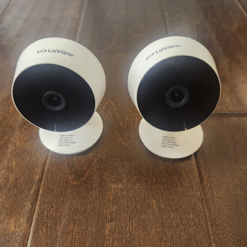 LaView WiFi Security Camera LV-PWF1-K Indoor Home Camera Lot of 2 PARTS ONLY