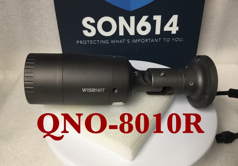 Wisenet QNO-8010R Security Network Color Camera W/2.8mm 5MP WeatherProof TESTED!