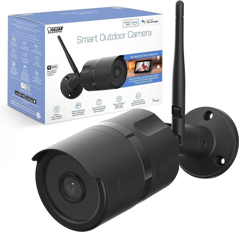 Feit Electric Outdoor Camera, 2.4GHz WiFi Security Camera Works with Alexa... gallery