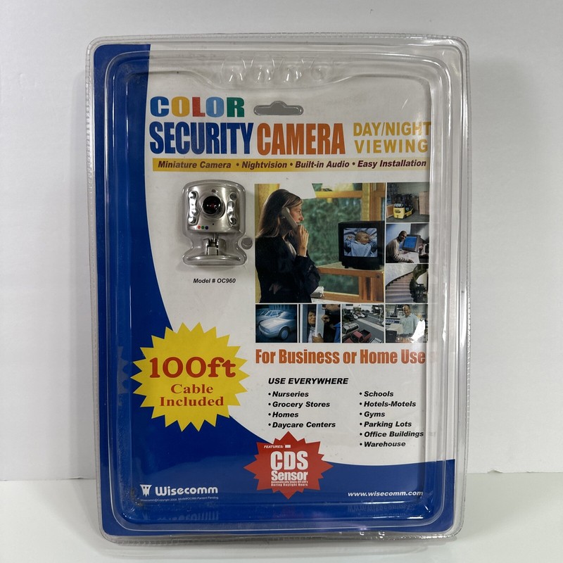 Mini Color Wisecomm Indoor Color Security Camera OC960 Day Viewing Night Vision