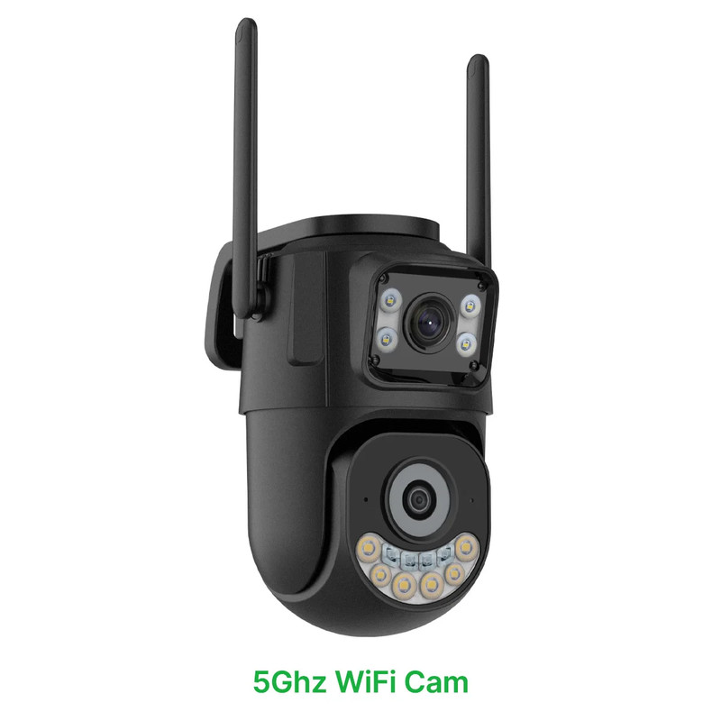 External Wifi PTZ Camera Dual Lens 2.4Ghz&5Ghz Wifi Outdoor IP Camera Auto Track gallery