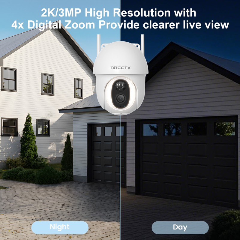 ARCCTV 4G LTE Cellular Solar Real-2K Pan-Tilt Security Camera Outdoor Wireless gallery