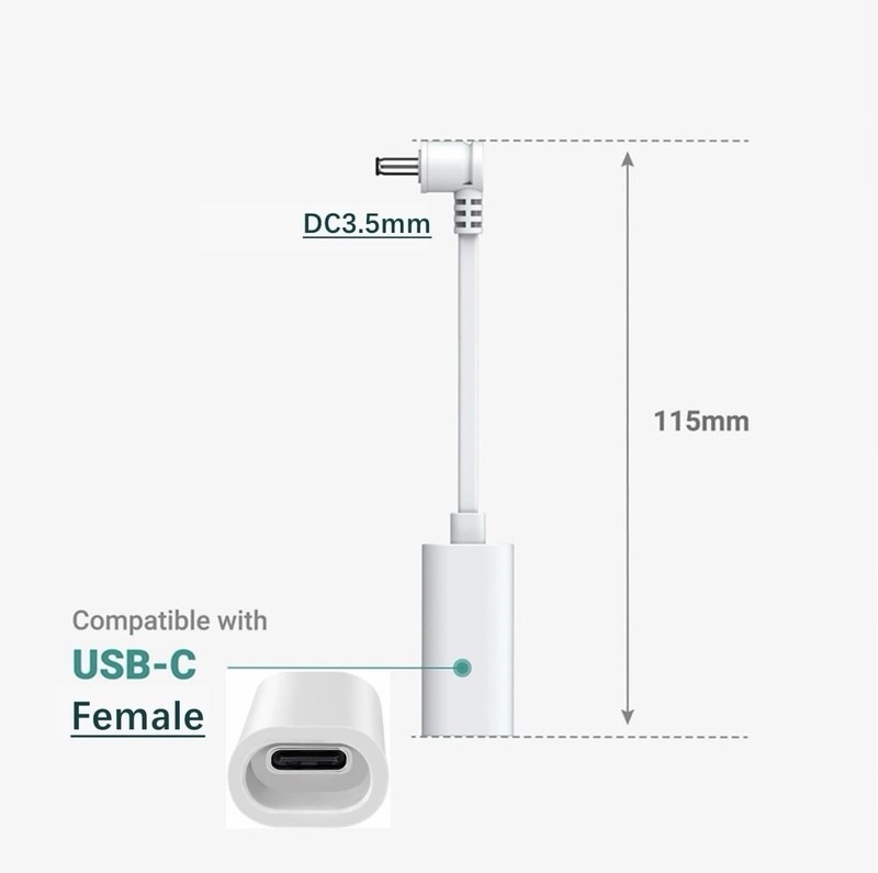 Ring USB-C to Barrel Plug Adapter for USB-C Solar Panels and Barrel Plug Cameras gallery