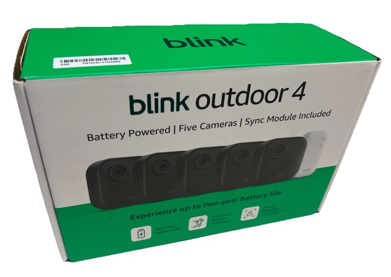BRAND NEW BLINK Outdoor 4 (4th Gen) 5-Camera Security System w/ Sync Module Core