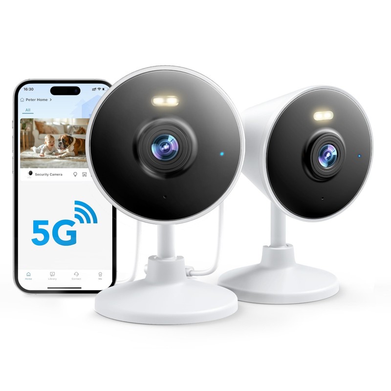 Indoor/Outdoor Wi-Fi Security Camera 5G/2.4G, Color Night Vision, 2-Way Audio, 2 gallery