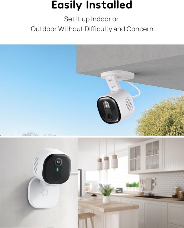winees Security Cameras Outdoor, Wired 2K Wi-Fi for Home white-M3 Pro gallery