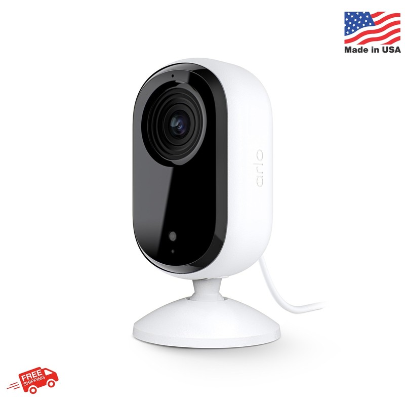 Arlo Essential Security Camera HD | Indoor Only | 2nd Gen | Pet Camera & Baby Mo