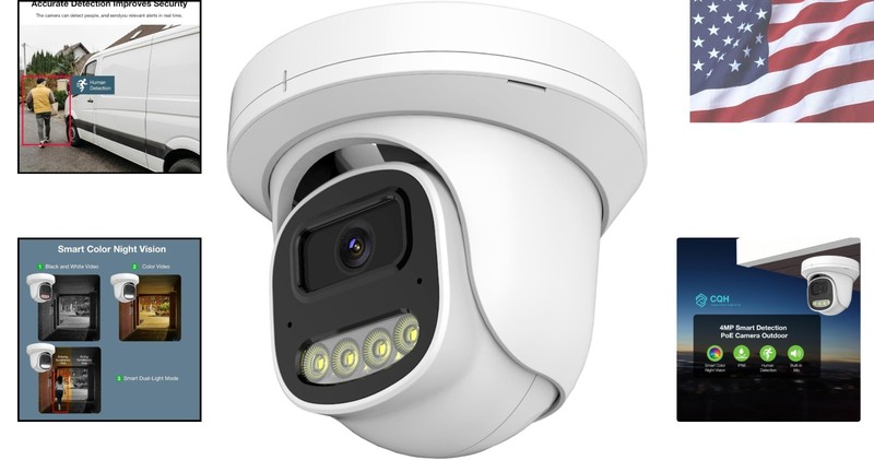 Waterproof 4MP PoE Security Camera - 110° View & Remote Access - Easy Setup gallery