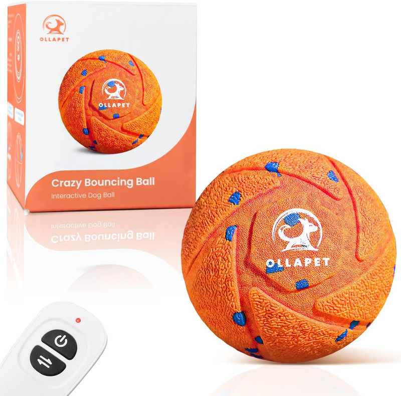 Smart Security Camera with Dog Ball – Auto Bouncing & Rolling, Chew-Resistant E-
