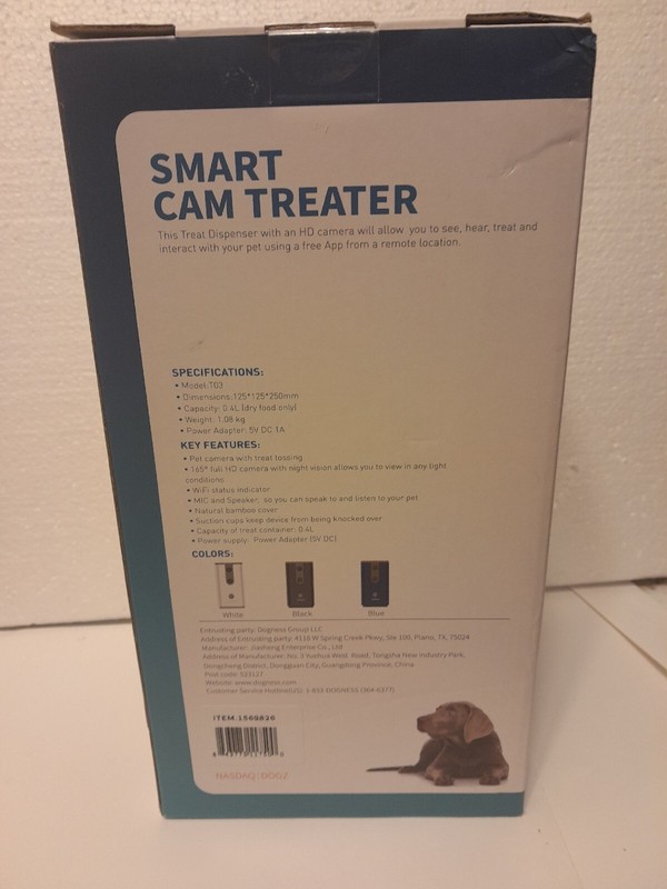 BRAND New Dogness Smart Cam Treater WIFI Cat & Dogs Treat Dispenser HD Cam gallery