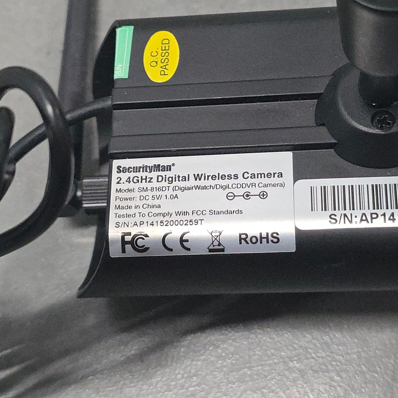 Security Man 2.4GHZ Digital Wireless Camera SM816DT with Power Cord gallery