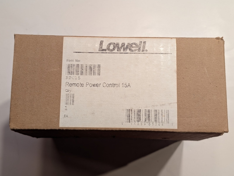Lowell Manufacturing RPC-15 15A Low Voltage Remote Power Control with 6’…