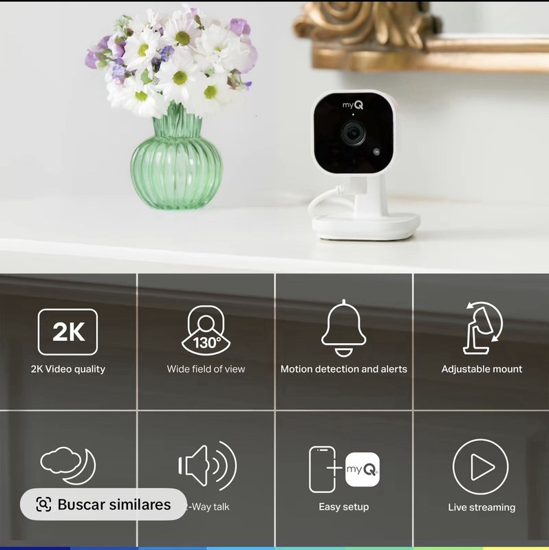 myQ Indoor Camera Gen 2 2K Wi‑Fi IP Indoor Security Cam Night Vision 2‑Way gallery