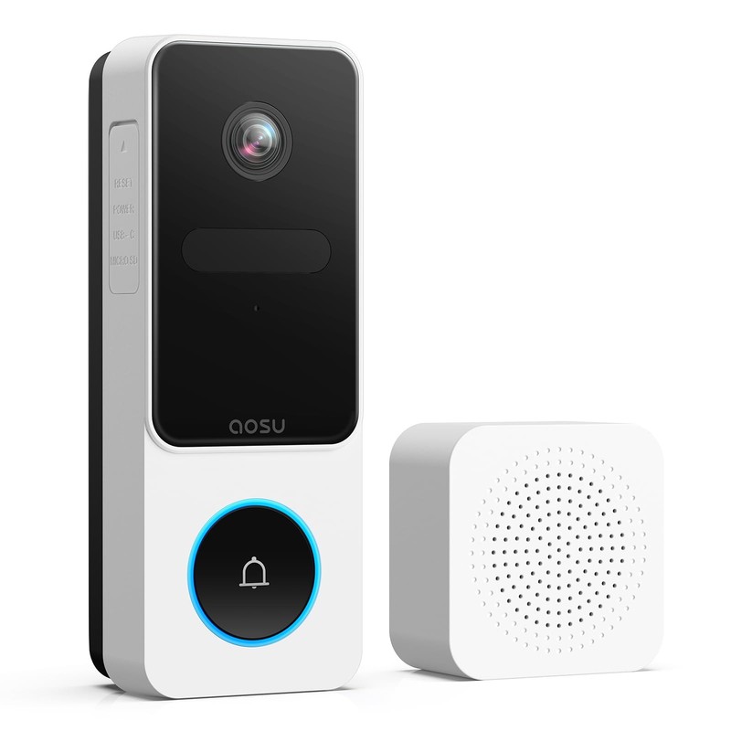aosu Doorbell Camera Wireless- Head-to-Toe View, Intelligent Package Detectio…