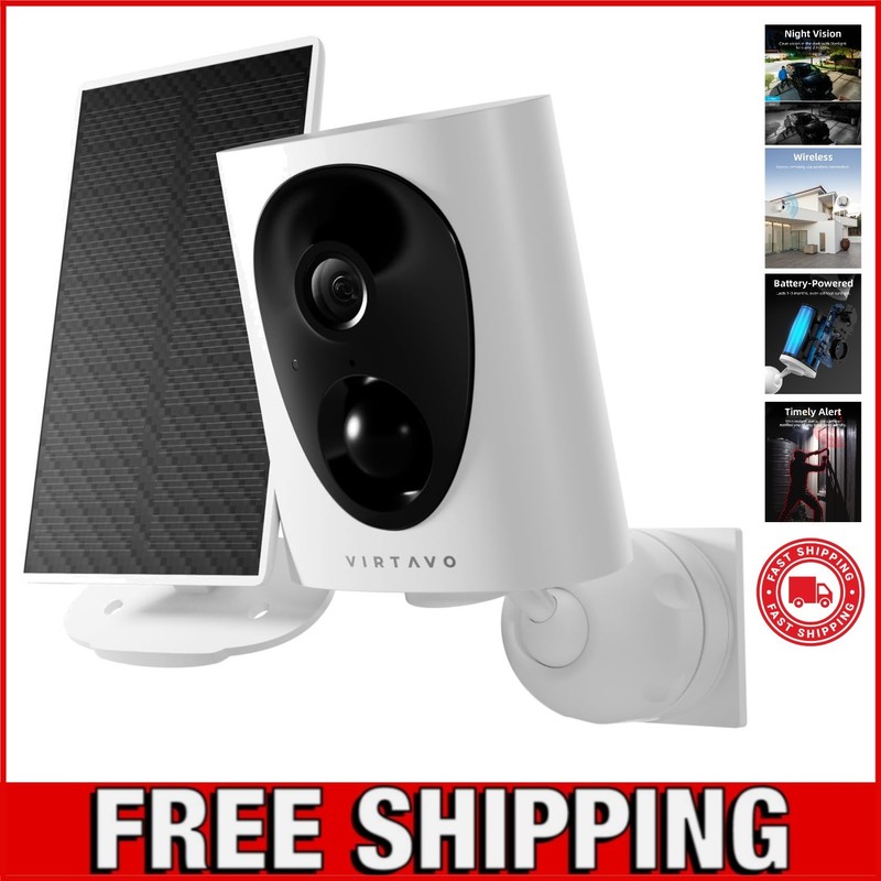 2K Starlight Solar Security Camera – Weatherproof & WiFi Enabled for Outdoors