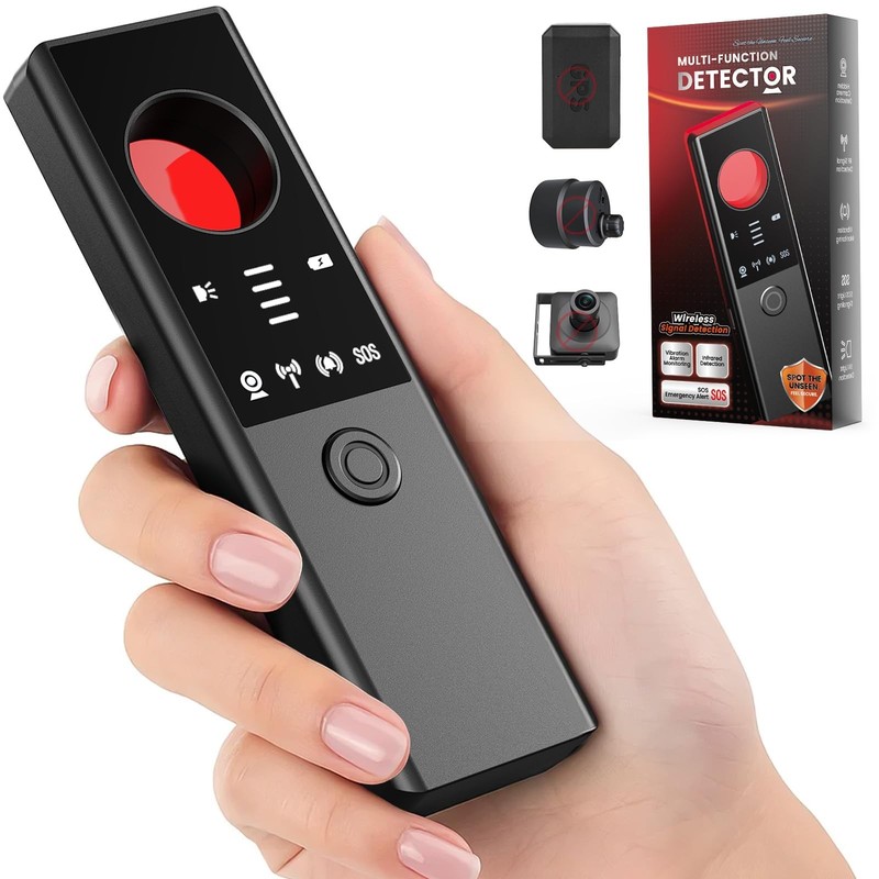 6-in-1 Anti-Spy Hidden Camera & GPS Bug Detector - Rechargeable Signal Scanner, gallery
