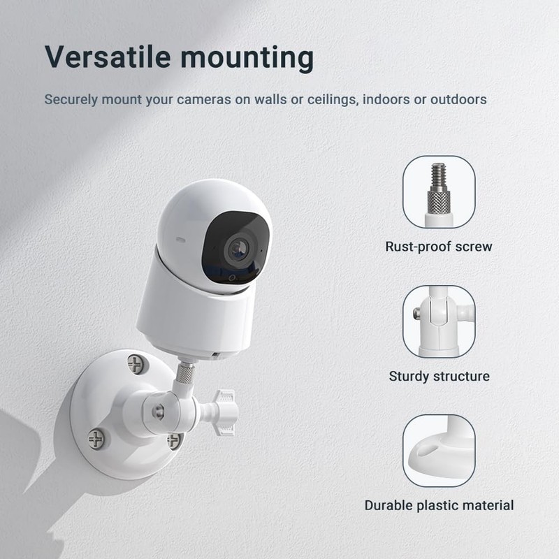 360° Adjustable Indoor/Outdoor Wall Mount - Universal 1/4"-20 Thread Mounting... gallery