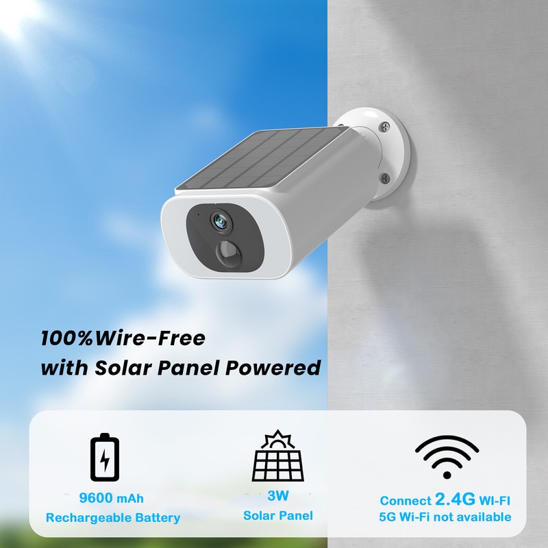 ANRAN 5MP Solar Battery Wireless Security Camera System Outdoor WiFi Home Camera gallery