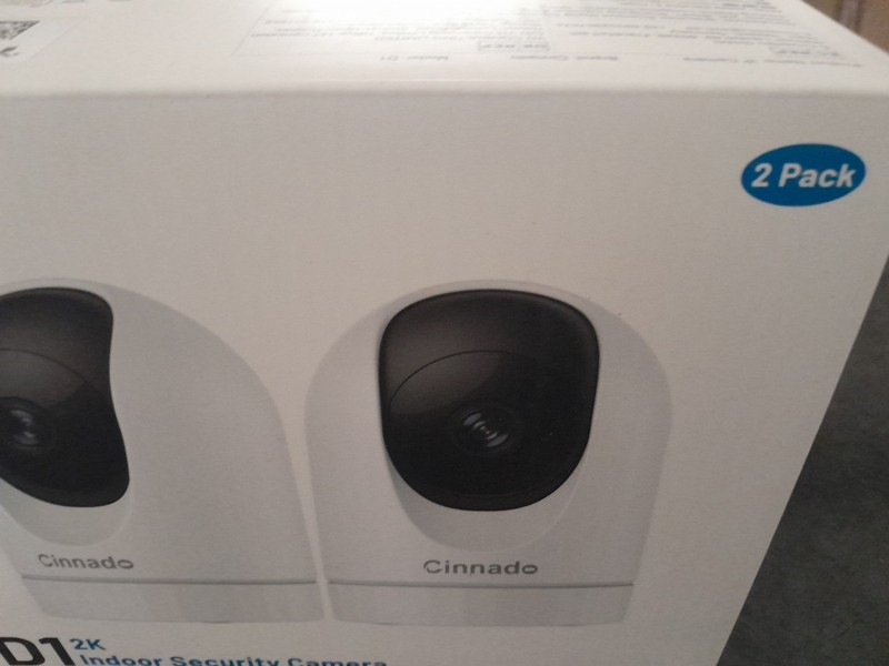 Indoor Security Camera Cinnado 2 Pack New In Box 2K Motion Alert Multi User gallery