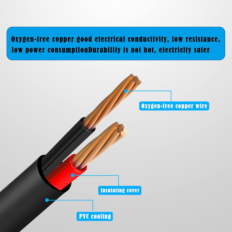 2 PCS DC Y Splitter Power Cable 18AWG DC 5.5MM X 2.1MM Male to Dual DC 5.5MM X 2 gallery