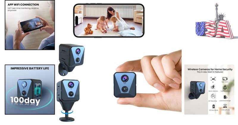 Compact 4K Wireless Security Camera with Motion Detection & Remote Viewing gallery