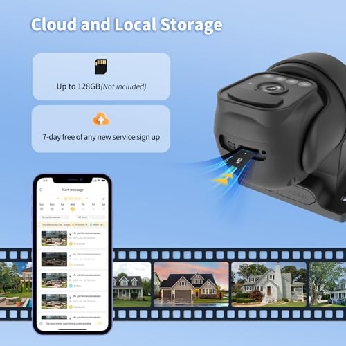 Solar Security Cameras Wireless Outdoor, WiFi Security Cameras for Home, 360° gallery