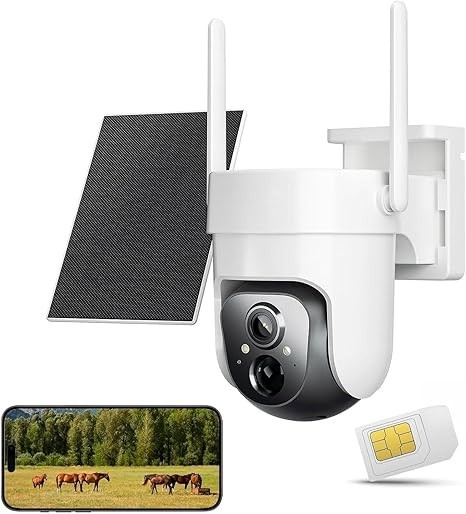 4G LTE Cellular Security Camera No Internet Needed, Solar No wifi Security Camer gallery