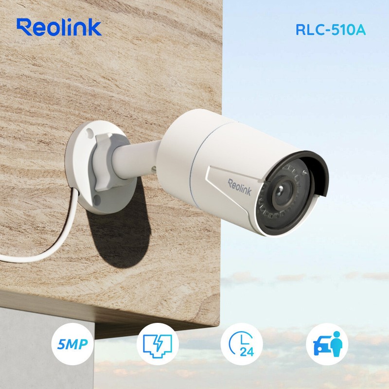Reolink Refurbished 510A 5MP PoE Security Camera Night Vision Audio Recording gallery