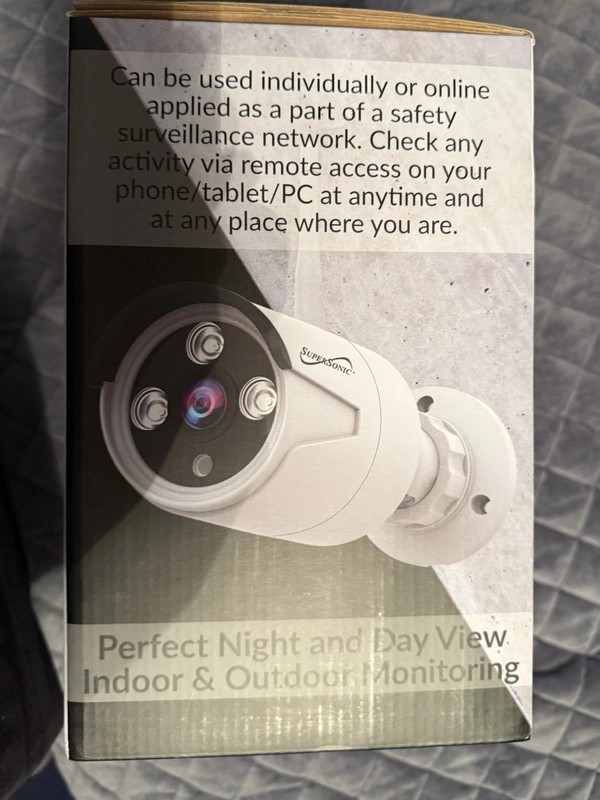 Supersonic 4CH, 1080P Security Camera System Indoor/Outdoor WiFi, Waterproof gallery