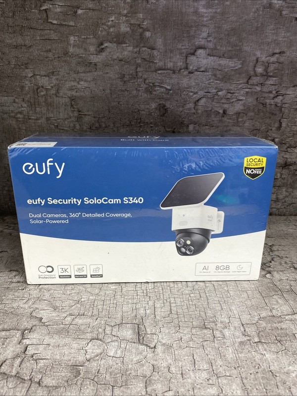 eufy SoloCam S340 Outdoor Solar Security Camera 3K Dual-Camera Pan&Tilt 8xZoom gallery