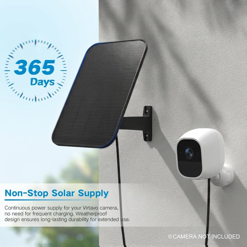 3.2W Solar Panel for Security Camera Compatible with Arlo Essential XL gallery