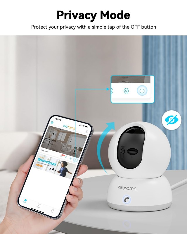 Cameras for Home Security 2K Pet App 360 PTZ 2-Way Talk Wi-Fi 6 8MP gallery