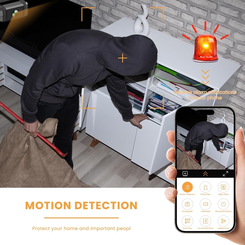 2026 Mini Wireless Security Camera Only 0.9 Inch Small Home WiFi 1080P HD Mic... gallery