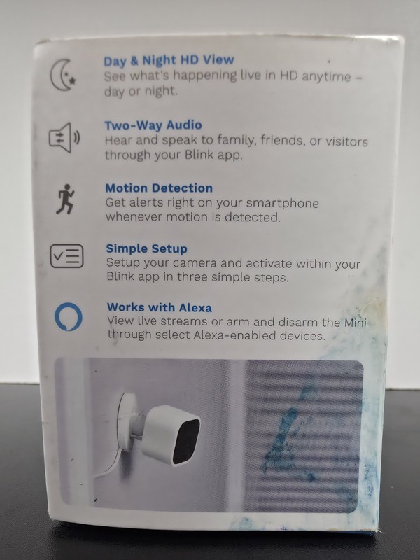 Blink Mini Indoor Plug-In HD Smart Security Cameras 2-Pack NEW/SEALED DMG PKG gallery
