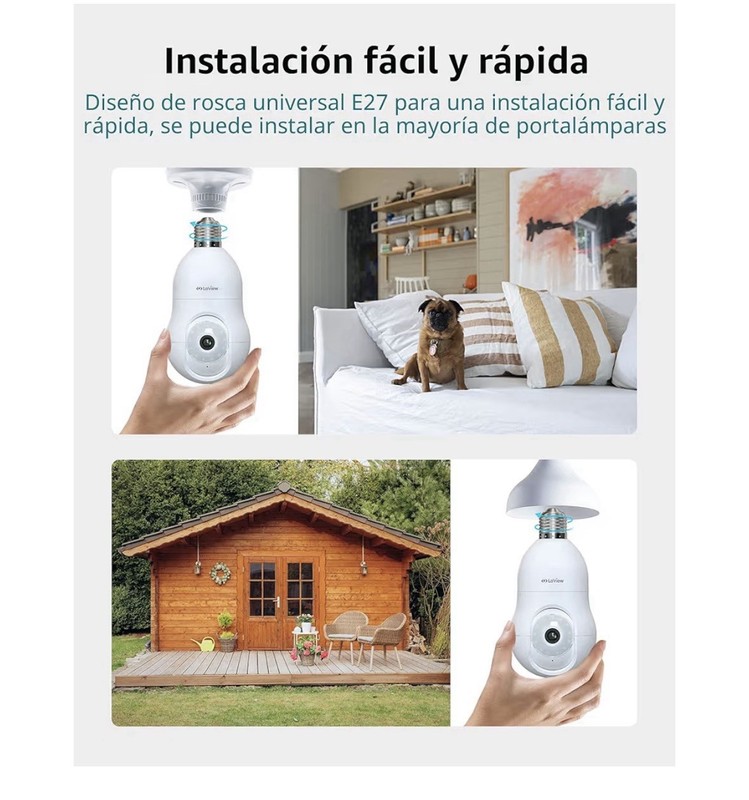 LaView 4MP Bulb Security Camera 2.4GHz (2 Pack) gallery