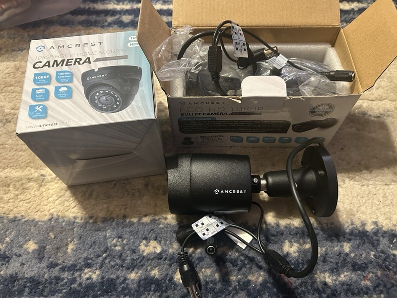 2 Amcrest Eco HD 1080P Bullet Camera and 1080P HDCVI Dome Security Cam