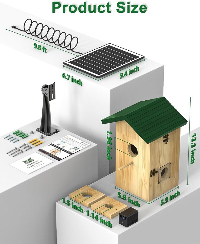 2K HD Solar Bird Watching House with Wi-Fi Camera - Perfect for Bird Enthusiasts gallery