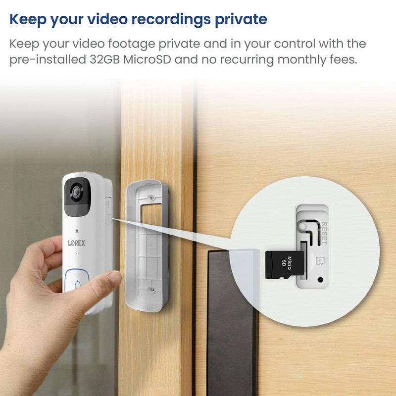 2K Wireless WiFi Smart Video Doorbell Camera w/No Subscription Fee - Smart Se... gallery