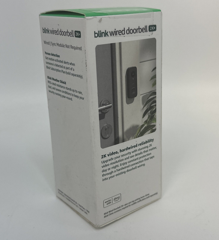Blink Wired Doorbell 2K+ Video Doorbell - Black *NEW* gallery