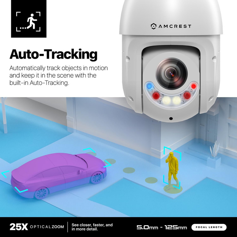 Amcrest 4MP AI PTZ POE IP Camera Pan Tilt Zoom (Optical 25x Motorized Zoom) Spee gallery
