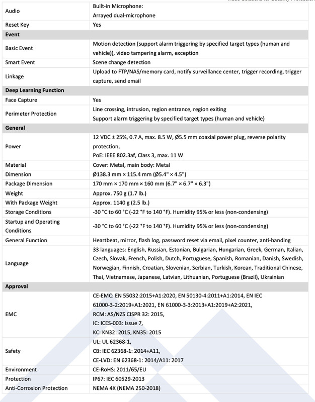 CMIP3CD82WIB-28AISP 8MP Camera gallery