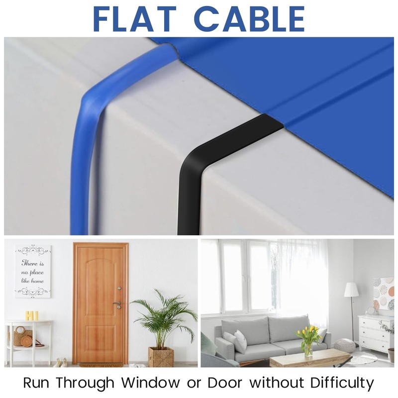 60 ft Extension Cable for WYZE Cam Pan V3 Outdoor Camera, L-Shaped Flat Power... gallery